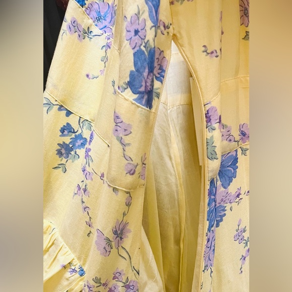 Love Shack Fancy Winslow Floral Off Shoulder Maxi Dress Ruffle Size 00 NWT - Picture 9 of 10